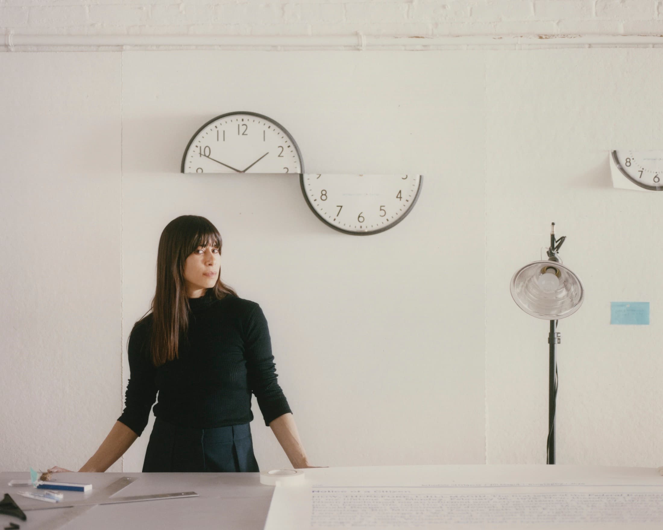 Jill Magid in her studio