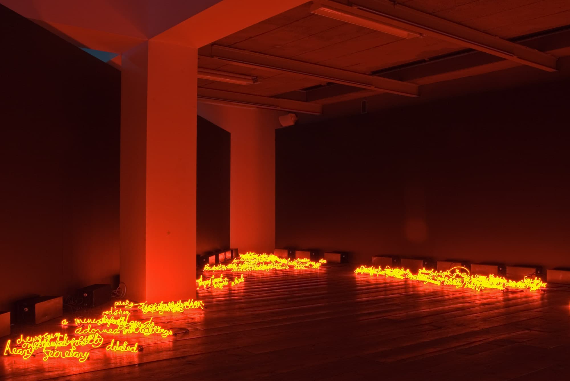 I Can Burn Your Face, neon and transformers, 2008-9.