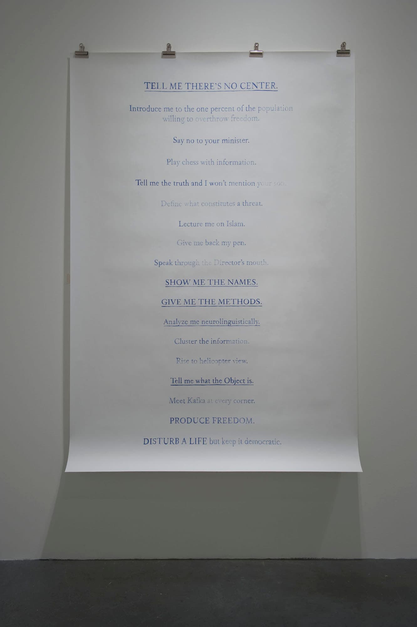 Directive, page 5. Pen on Paper, 2009.