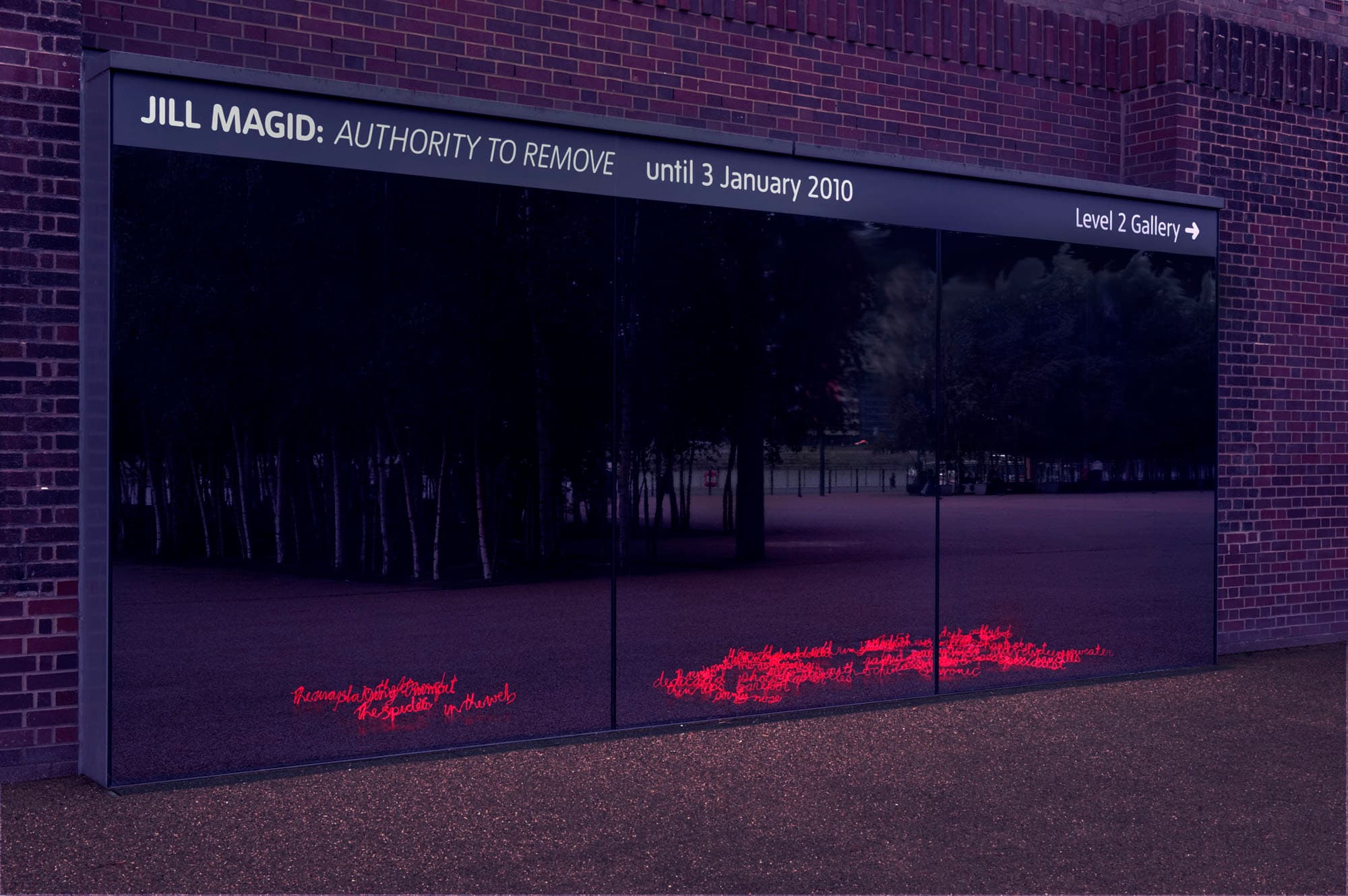 I Can Burn Your Face, installation view, Tate Modern, 2009-10.