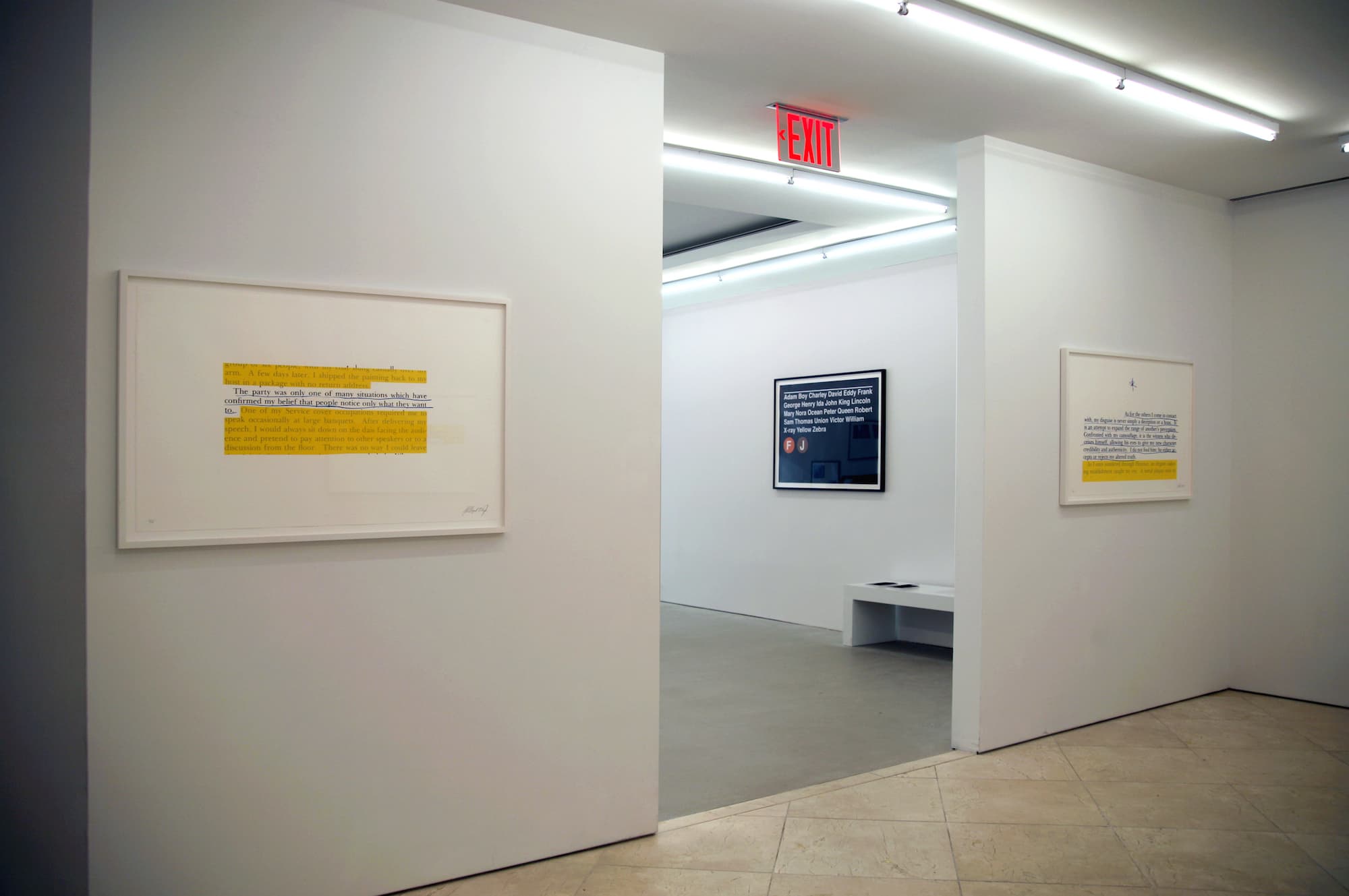 Installation view, Gagosian Gallery, 2007