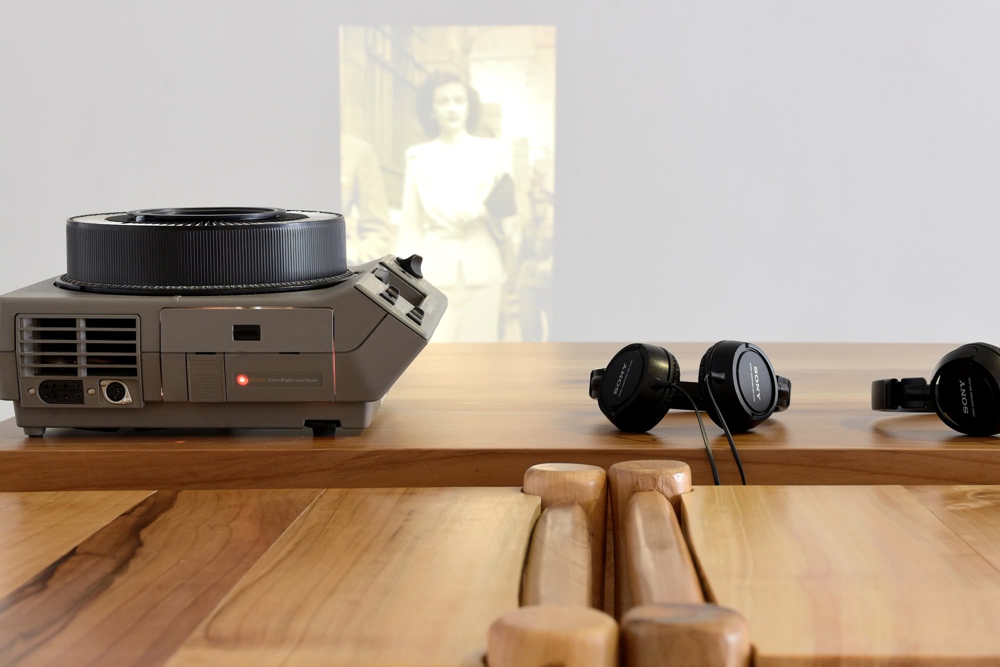 Dearest Federica, 80 Slides, projector, sound, furniture after Luis Barragán, 2013