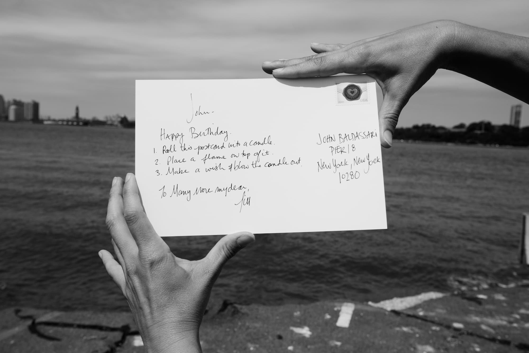 Postcards from the Pier (Detail: John Baldessari), digital photograph, 2014