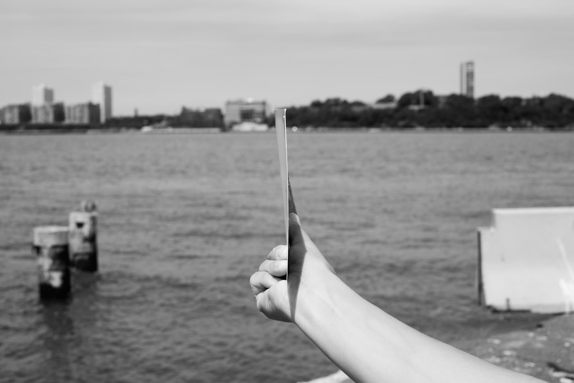 Postcards from the Pier (Detail: Richard Serra, 1), digital photograph, 2014