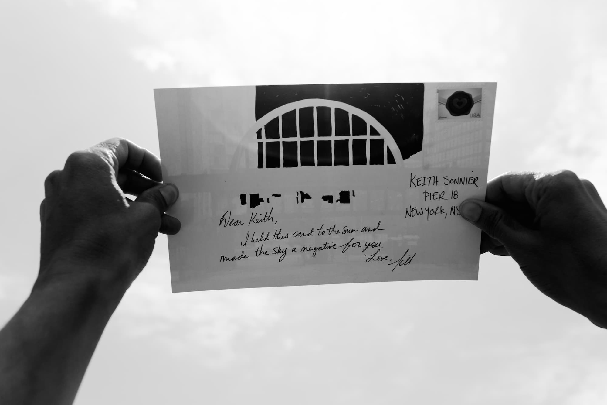 Postcards from the Pier (Detail: Keith Sonnier), digital photograph, 2014